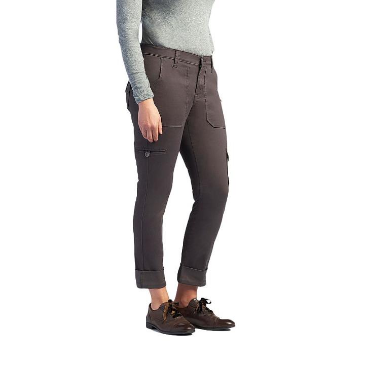 Women's Lee Brinley Modern Fit Cargo Pants, Size: 8 - Regular, Grey (charcoal)