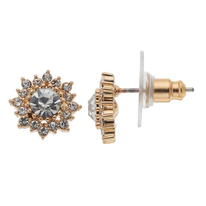 Lc Lauren Conrad Starburst Halo Nickel Free Stud Earrings, Women's, Gold