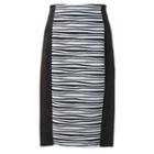 Women's Double Click Wavy Scuba Pencil Skirt, Size: Xl, White