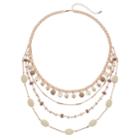 Bead Multi Strand Statement Necklace, Women's, Light Pink