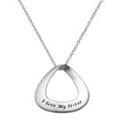 Sterling Silver I Love My Sister Pendant Necklace, Women's, Size: 18, Grey