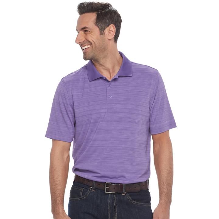 Men's Croft & Barrow&reg; Cool & Dry Classic-fit Space-dye Performance Polo, Size: Medium, Med Purple