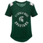 Girls 7-16 Michigan State Spartans Retro Block Slubbed Vintage Tee, Size: Medium, Green