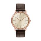 Bulova Men's Classic Ultra Slim Leather Watch - 97a126, Size: Medium, Brown