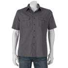 Big & Tall Croft & Barrow&reg; Classic-fit Crosshatch Button-down Shirt, Men's, Size: 3xl Tall, Grey