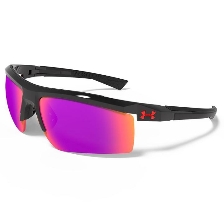 Men's Under Armour Core 2.0 Semirimless Wrap Sunglasses, Red