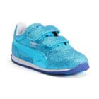 Puma Steeple Glitz Glam V Toddler Girls' Shoes, Girl's, Size: 5 T, Blue