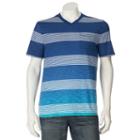 Men's Urban Pipeline&reg; Striped V-neck Tee, Size: Xxl, Blue
