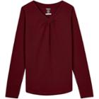 Girls 7-16 & Plus Size French Toast Long Sleeve V-neck Tee, Size: 14-16, Dark Red