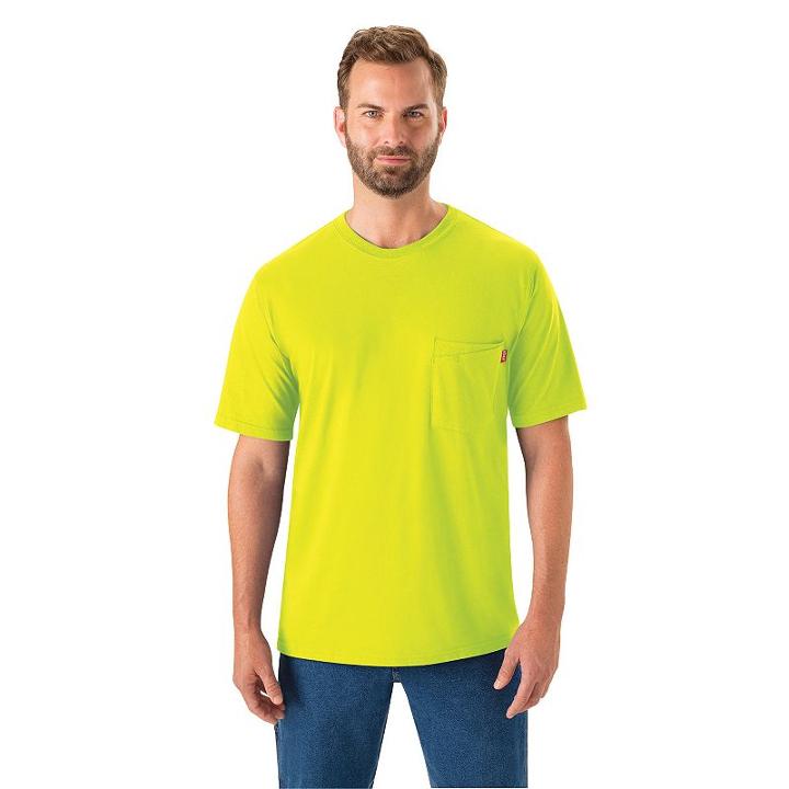 Men's Red Kap Enhanced Visibility Tee, Size: Xl, Yellow