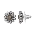 Simply Vera Vera Wang Flower Nickel Free Stud Earrings, Women's, Black