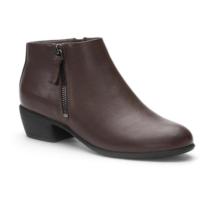 Croft & Barrow&reg; Cate Women's Ortholite Ankle Boots, Size: Medium (9.5), Brown