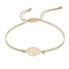 Lc Lauren Conrad Green Cord Leaf Adjustable Bracelet, Women's