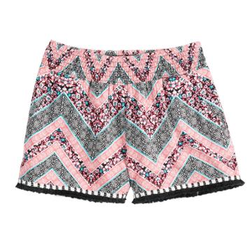 Girls 7-16 Joey B Tassel Trim Soft Shorts, Size: Small, Med Pink