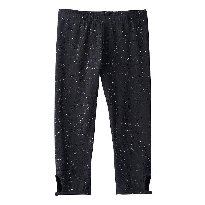 Girls 7-16 & Plus Size So&reg; Glitter Keyhole Capri Leggings, Girl's, Size: 16, Black