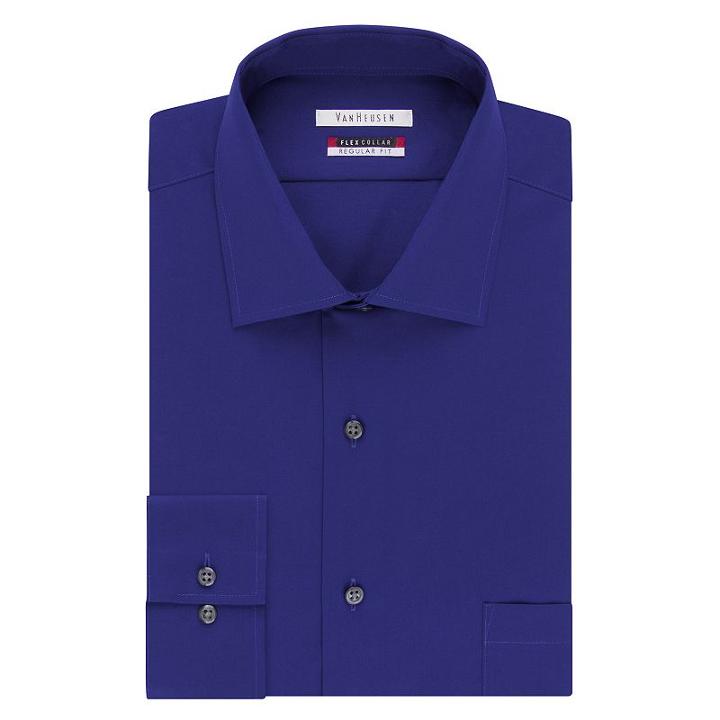 Men's Van Heusen Flex Collar Classic-fit Dress Shirt, Size: 15.5-32/33, Brt Blue