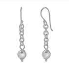 Individuality Beads Sterling Silver Drop Earrings, Women's, Grey