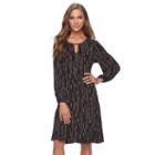 Women's Apt. 9&reg; Keyhole A-line Dress, Size: Large, Black