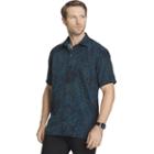 Van Heusen, Men's Classic-fit Oasis Crosshatch Button-down Shirt, Size: Small, Blue Other