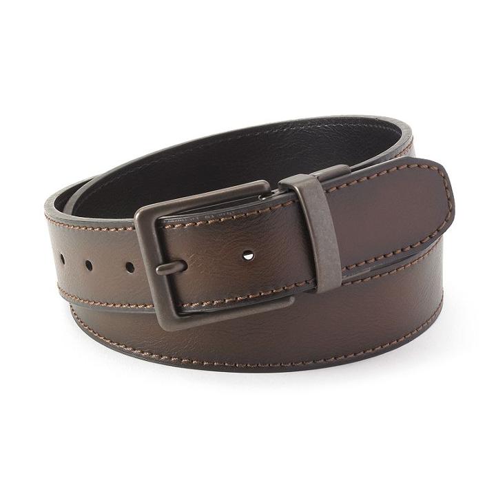 Levi's&reg; Reversible Tumbled-leather Belt, Men's, Size: 52, Dark Brown