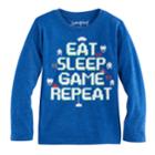 Boys 4-10 Jumping Beans&reg; Atari Space Invaders Eat Sleep Game Repeat Graphic Tee, Size: 7, Med Blue