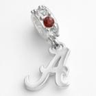 Dayna U Alabama Crimson Tide Sterling Silver Crystal Logo Charm, Women's, Red