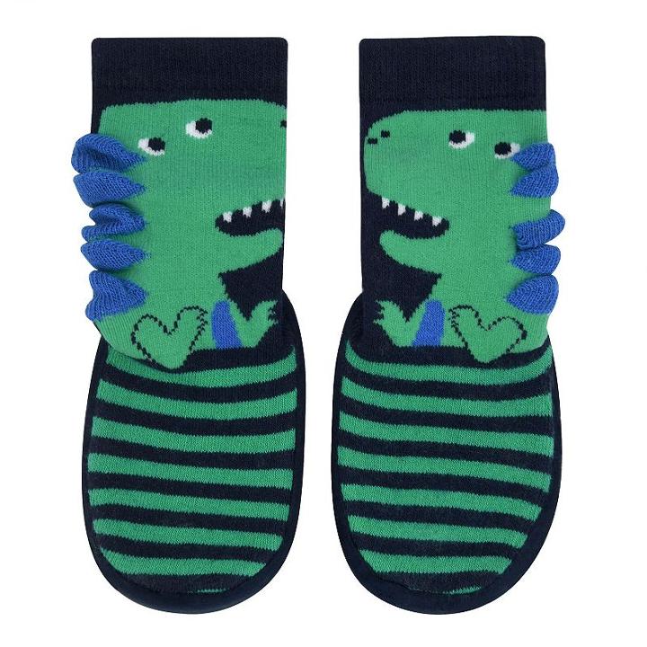Baby Boy Jumping Beans&reg; Dinosaur Slipper Socks, Size: 2-4, Multicolor