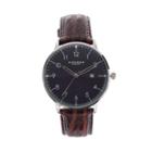 Akribos Xxiv Men's Element Leather Watch, Brown