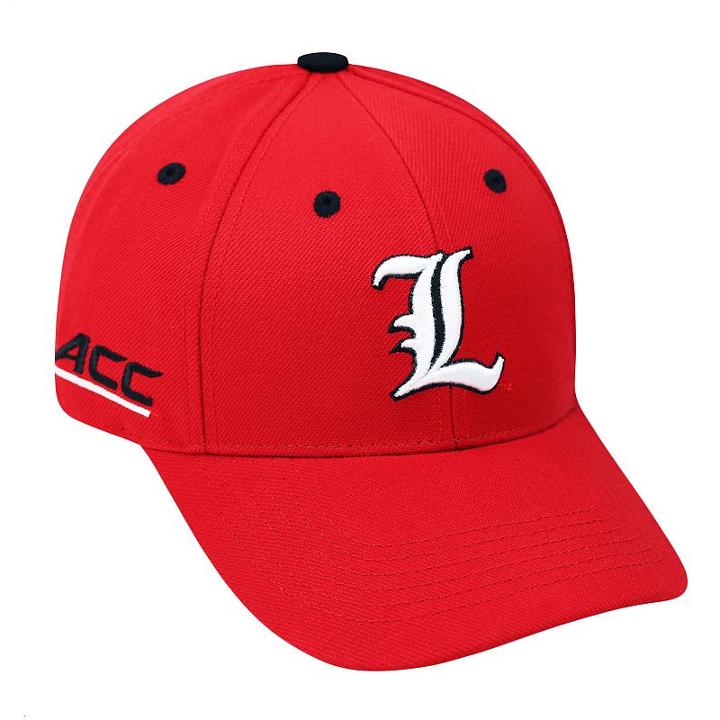 Adult Top Of The World Louisville Cardinals Triple Threat Adjustable Cap, Med Red