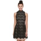 Juniors' Trixxi Tulle Hem Lace Mockneck Dress, Girl's, Size: Medium, Oxford