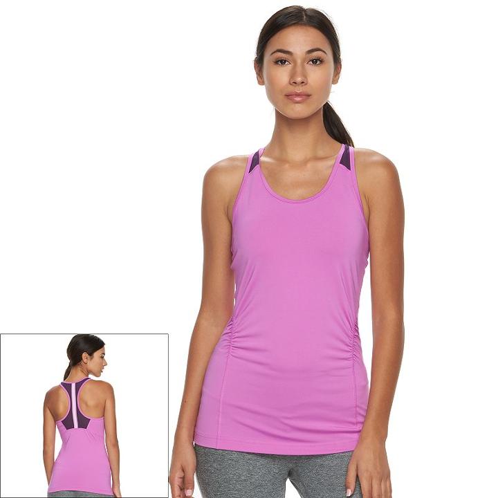 Women's Tek Gear&reg; Shirred Performance Tank Top, Size: Xs, Med Purple