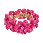 Pink Flower Stretch Bracelet, Women's
