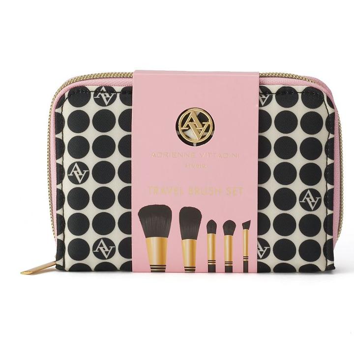 Adrienne Vittadini Studio 6-pc. Travel Makeup Brush Set (dots)