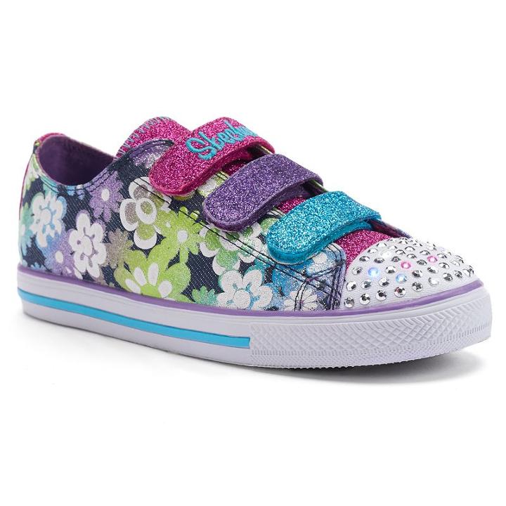 Skechers Glint And Gleam Girls' Casual Shoes, Girl's, Size: 3, Blue Other