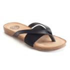 So&reg; Women's Thong Sandals, Girl's, Size: 5.5, Black