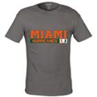 Men's Miami Hurricanes Complex Tee, Size: Large, Grey (charcoal)