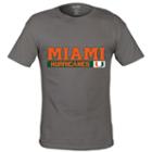 Men's Miami Hurricanes Complex Tee, Size: Large, Grey (charcoal)