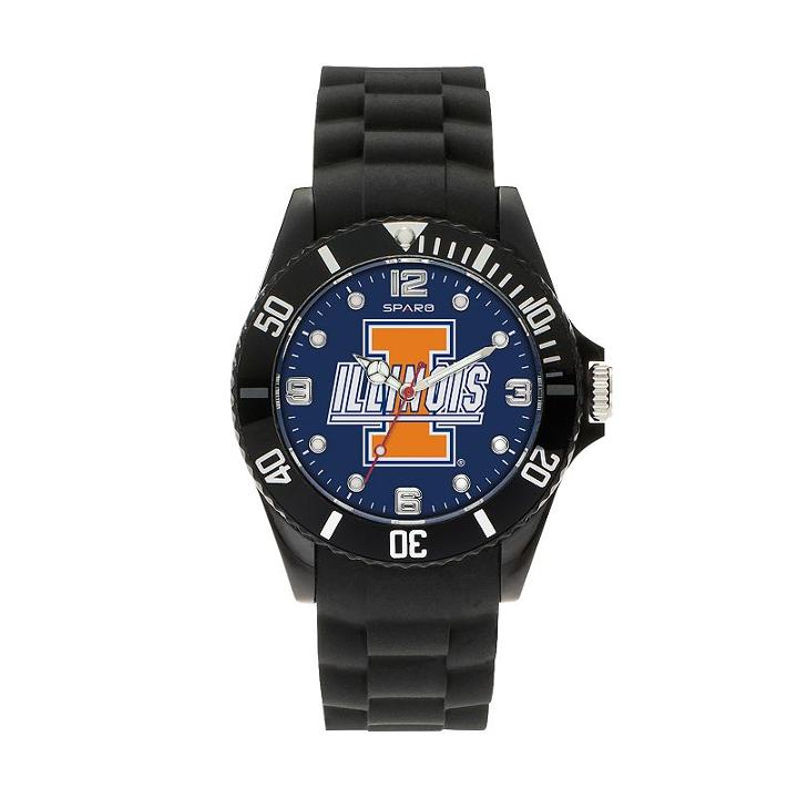 Sparo Men's Spirit Illinois Fighting Illini Watch, Black