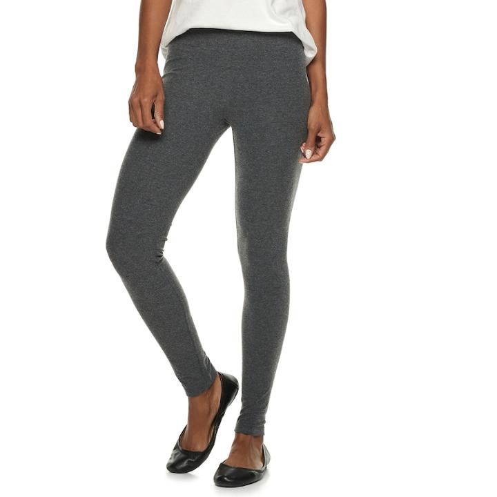 Petite Sonoma Goods For Life&trade; Supersoft Mid-rise Leggings, Women's, Size: M Petite, Black