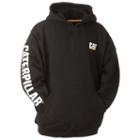Men's Caterpillar Logo Hooded Sweatshirt, Size: Medium, Black