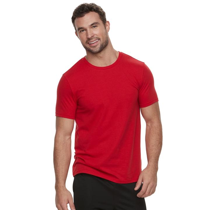 Men's Tek Gear&reg; Ultra-soft Tee, Size: Xxl, Med Red