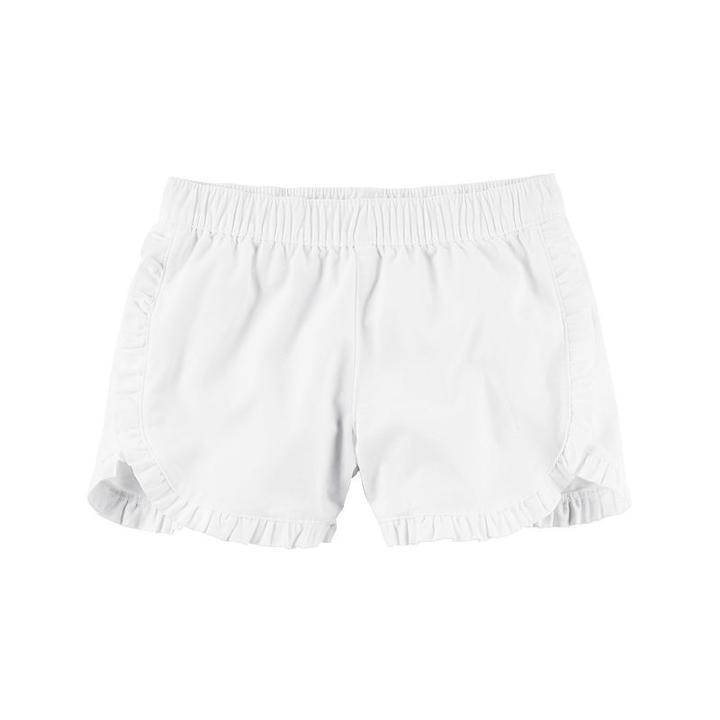 Girls 4-8 Carter's Solid Ruffle Shorts, Girl's, Size: 4, White
