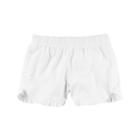 Girls 4-8 Carter's Solid Ruffle Shorts, Girl's, Size: 4, White
