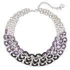 Dana Buchman Purple Link Multi Strand Necklace, Women's, Multicolor