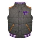 Men's Franchise Club Kansas State Wildcats Legacy Reversible Vest, Size: 3xl, Grey