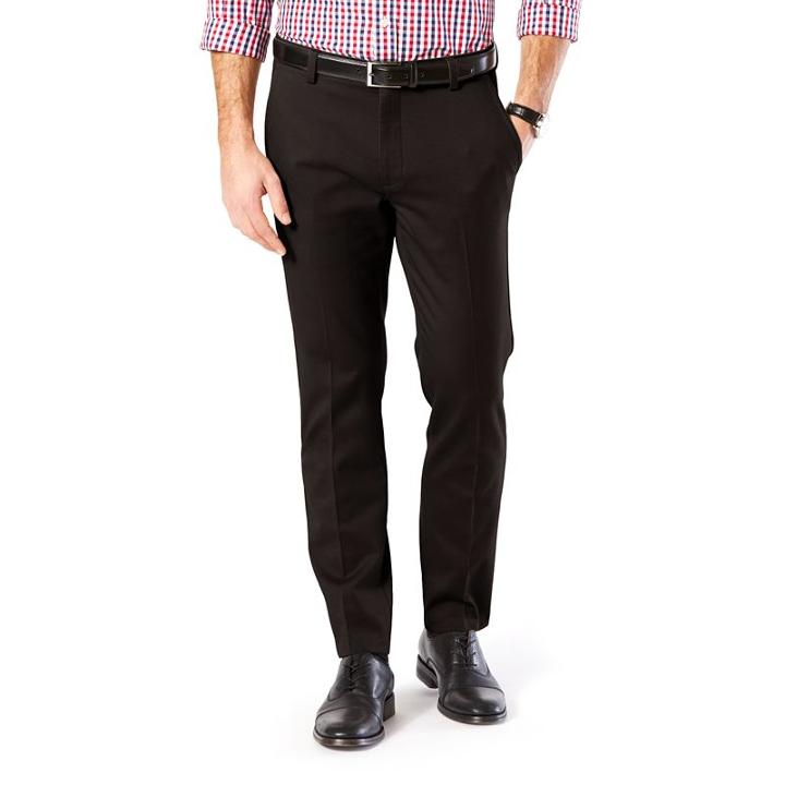 Men's Dockers&reg; Easy Khaki D1 Slim Tapered Stretch Flat-front Pants, Size: 31x32, Black