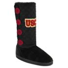 Women's Usc Trojans Button Boots, Size: Medium, Black