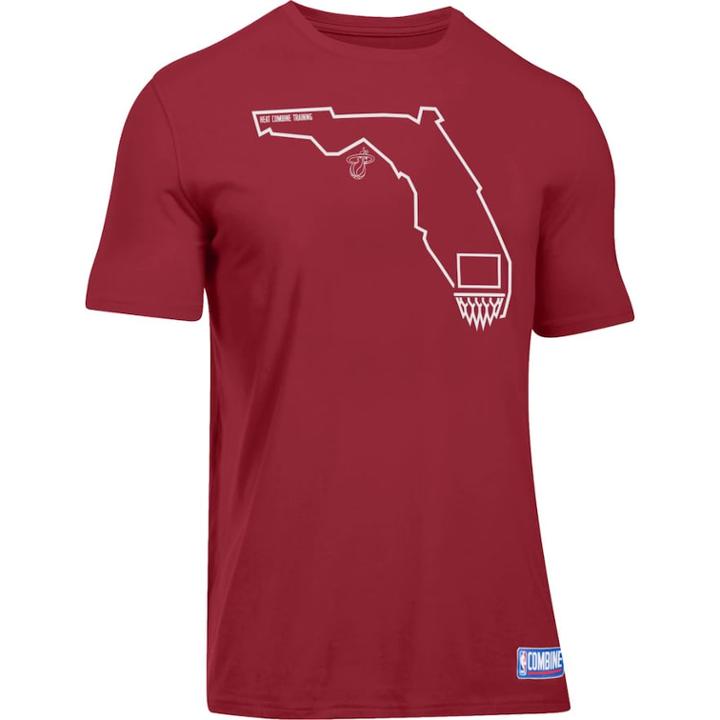 Men's Under Armour Miami Heat Charged State Tee, Size: Xxl, Red