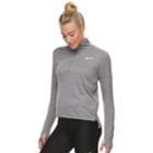 Women's Nike Pacer 1/2-zip Thumb-hole Running Top, Size: Xl, Med Grey