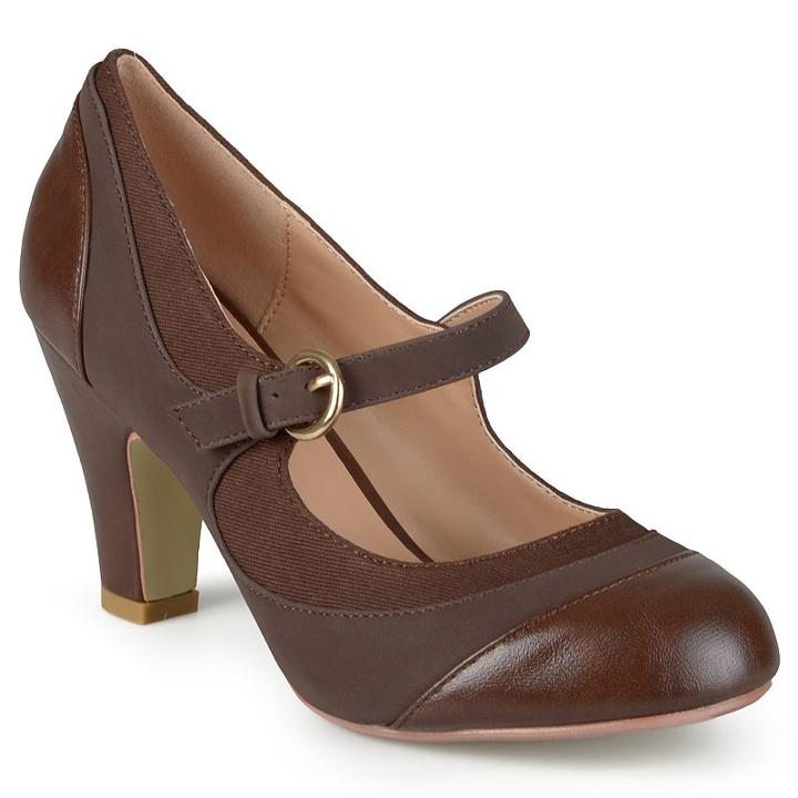 Journee Collection Siri Women's Mary Jane Heels, Size: Medium (10), Brown